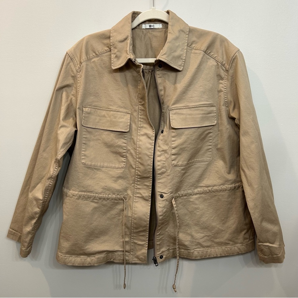 Claire Waight Keller Military Casual Uniqlo Cotton Blend Jacket Beige Size XL - Picture 3 of 8